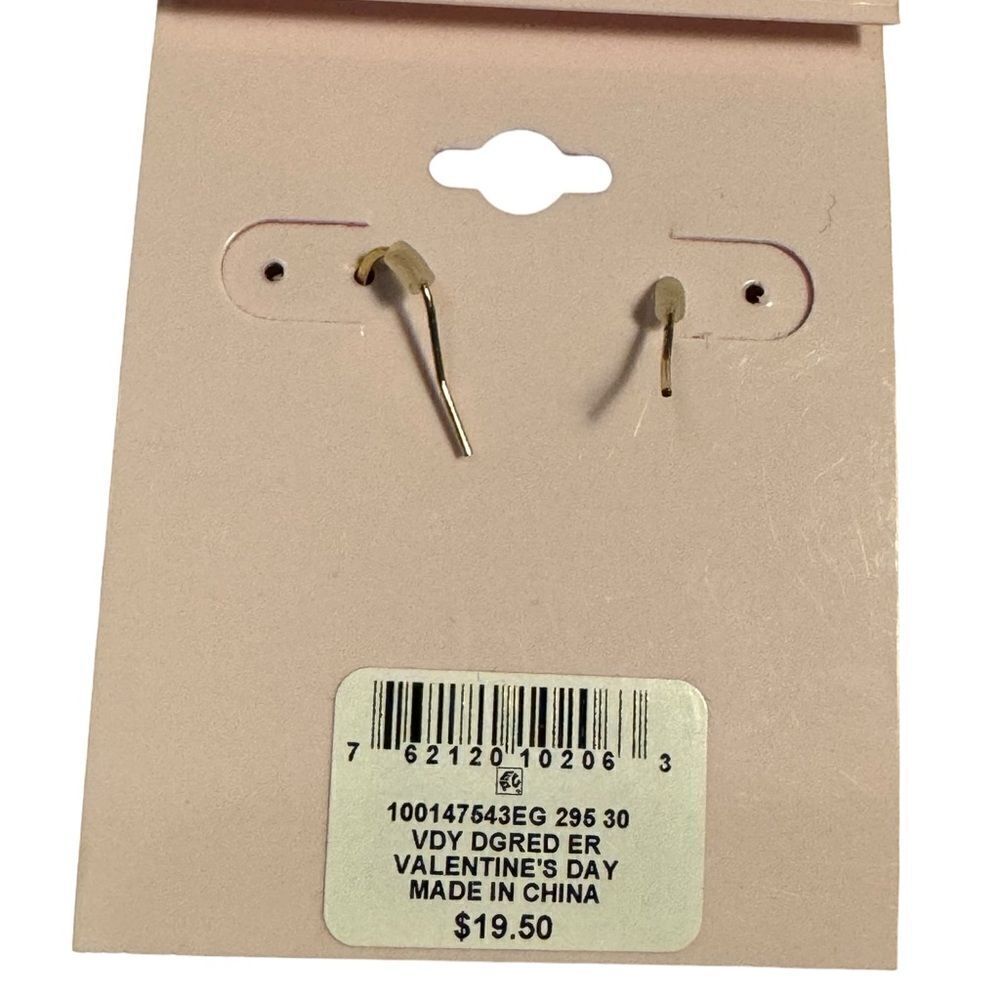 Holiday Lane Gold-Tone Heart & Bow Dog Drop Earrings - Picture 4 of 4